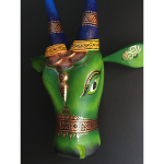 Yellow Srinathji Wooden Cow Head