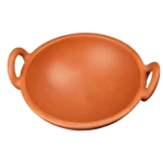 100% Natural Unglazed Terracotta Clay Cooking Pot (Kadai/Wok) – Traditional, Eco-friendly, and Healthy Cookware