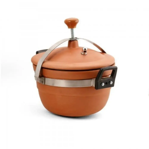 Eco-Friendly Terracotta Pressure Cooker - Traditional Indian Cooking