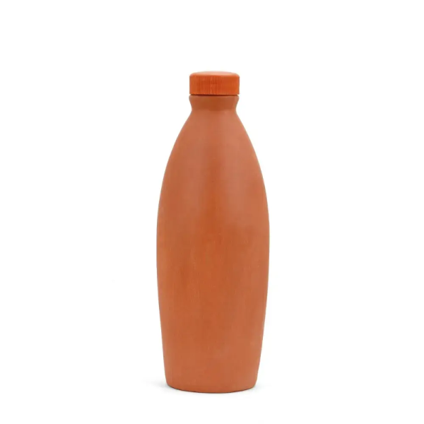 Eco-Friendly Terracotta Water Bottle - Handmade with Natural Clay