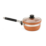Terracotta Frying Pan with Glass Lid – Traditional Non-Stick Pan for Healthy Cooking