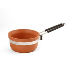 Terracotta Frying Pan with Glass Lid – Traditional Non-Stick Pan for Healthy Cooking