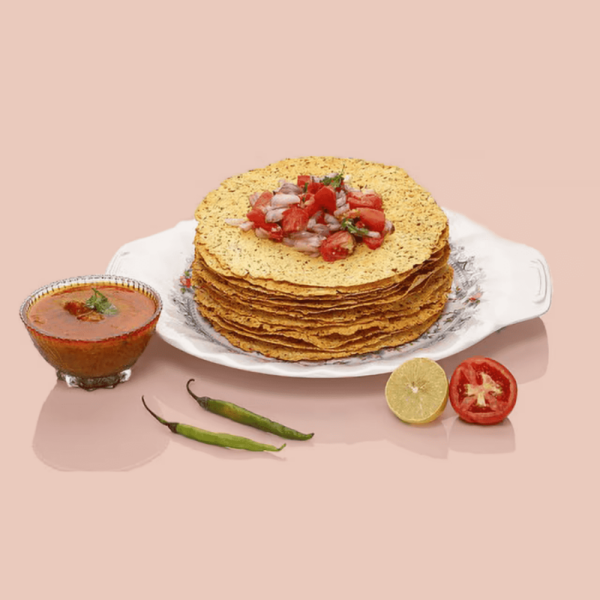 चना मसाला पापड़ / Chana Masala Papad