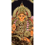 Gold Tanjore Art of Ganesh Ji & Gaja Laxmi Mata