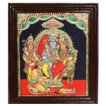Ram Darbar & Hunuman Ji Gold Tanjore Art