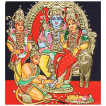 Ram Darbar & Hunuman Ji Gold Tanjore Art