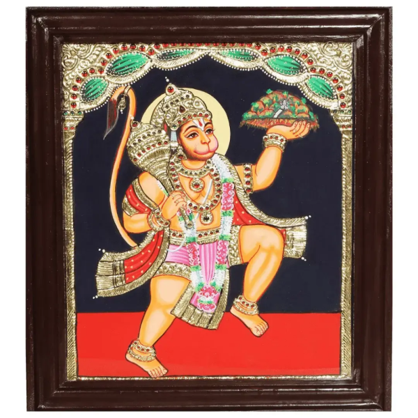 Ram Darbar & Hunuman Ji Gold Tanjore Art