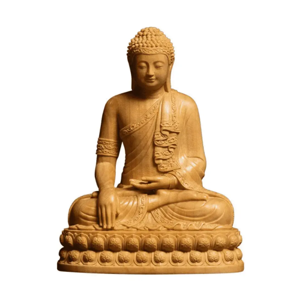 Wooden Sitting Gautama Buddha Statue - GI Tag (Uttar Pradesh)