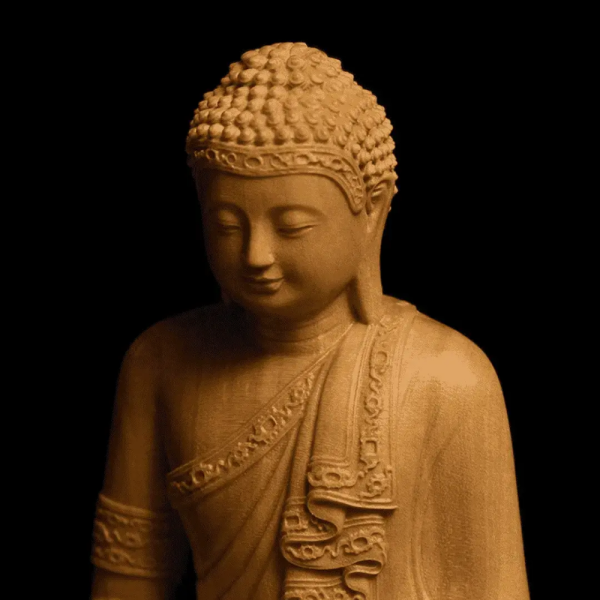 Wooden Sitting Gautama Buddha Statue - GI Tag (Uttar Pradesh)