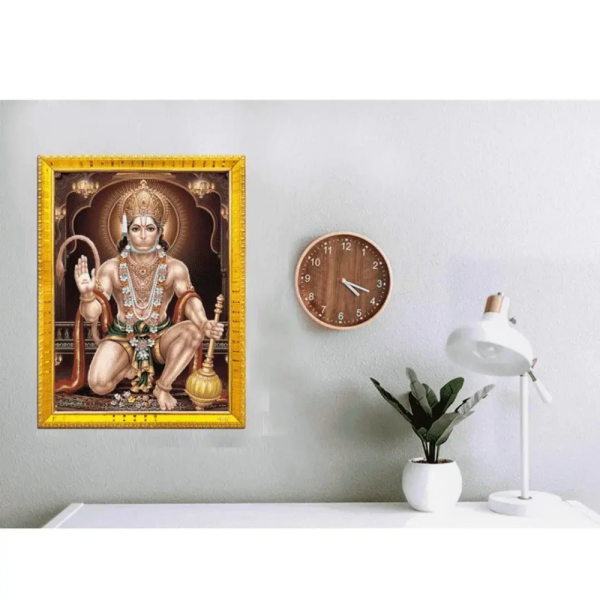 Hanuman Ji Golden Frame