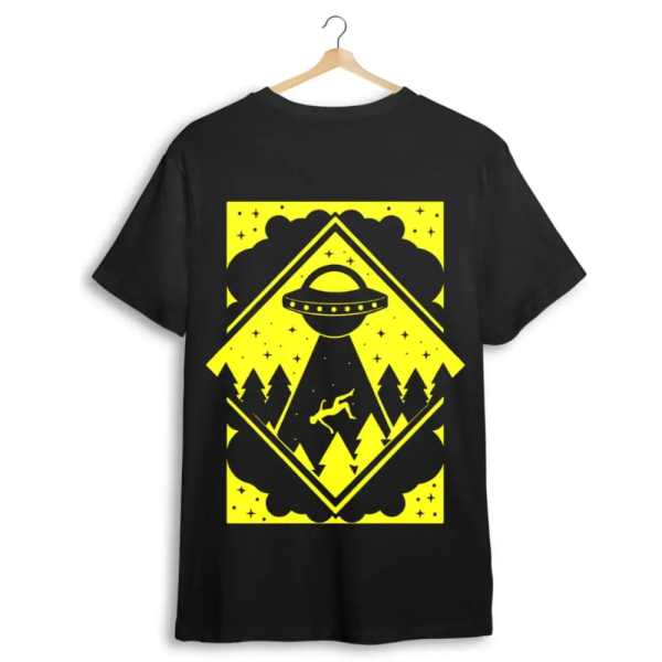 3 Aliens - Black Oversized Tshirt