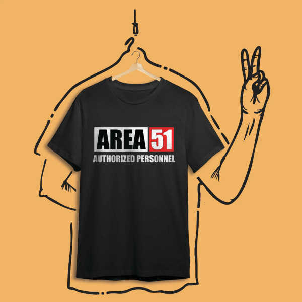 Area 51 - Black Oversized Tshirt