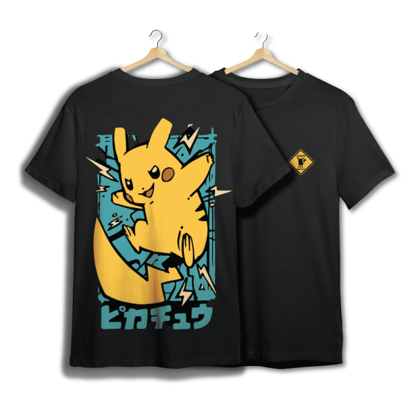 Pikachu - Black Oversized Tshirt