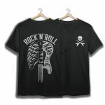 Rock N Roll - Black Oversized Tshirt