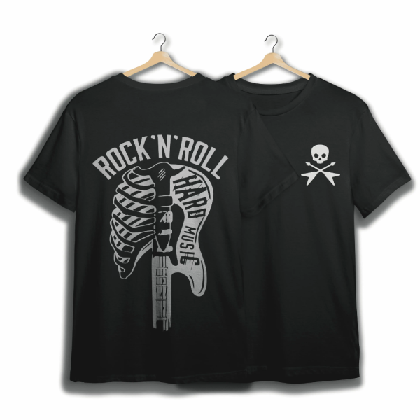 Rock N Roll - Black Oversized Tshirt