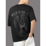 Rock N Roll - Black Oversized Tshirt