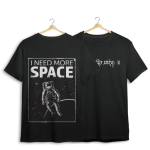 Space - Black Oversized Tshirt