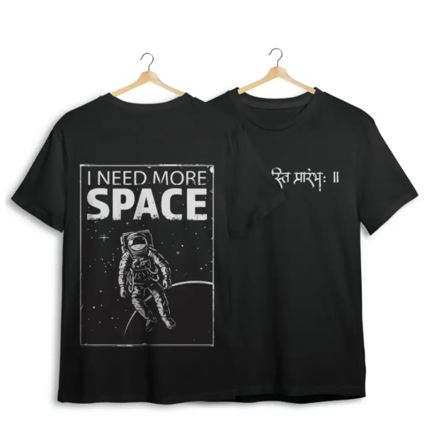Space - Black Oversized Tshirt