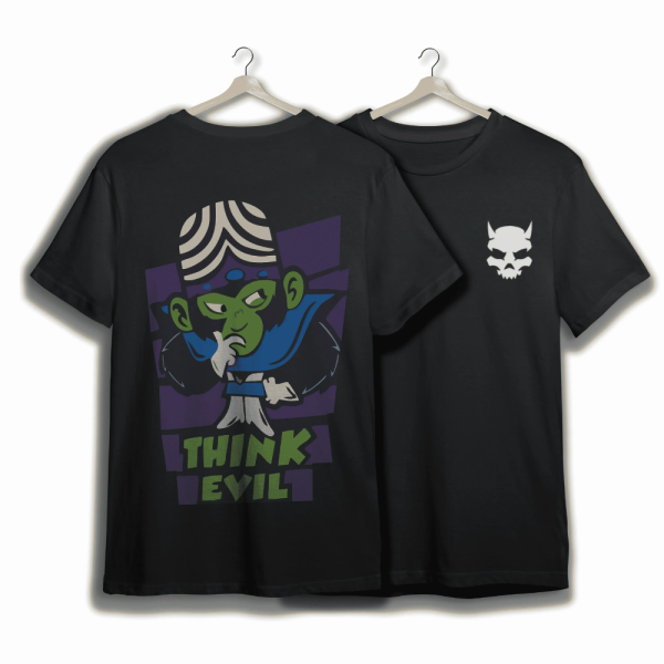 Think Evil - Black Oversized Tshirt